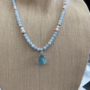 Genuine Aquamarine Necklace